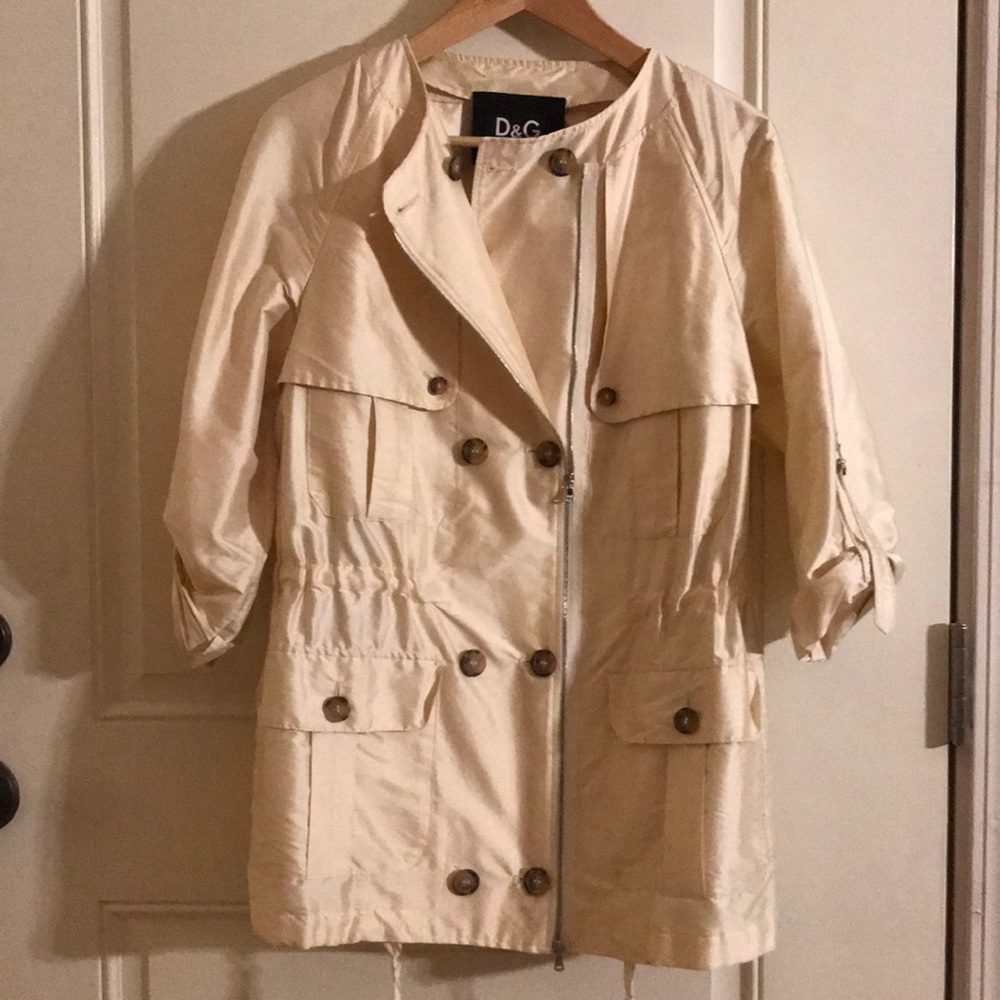 Dolce & Gabbana cream silk jacket